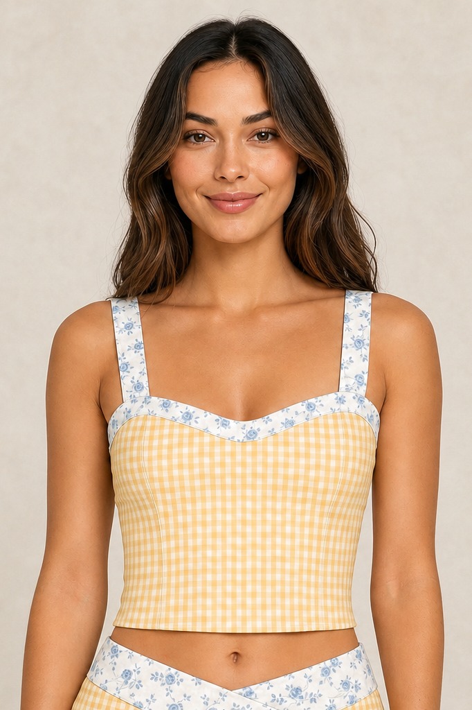 Butter Gingham Tank