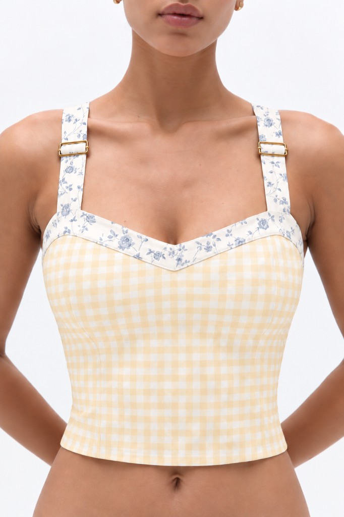 Butter Gingham Tank